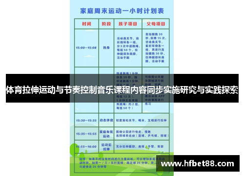 体育拉伸运动与节奏控制音乐课程内容同步实施研究与实践探索